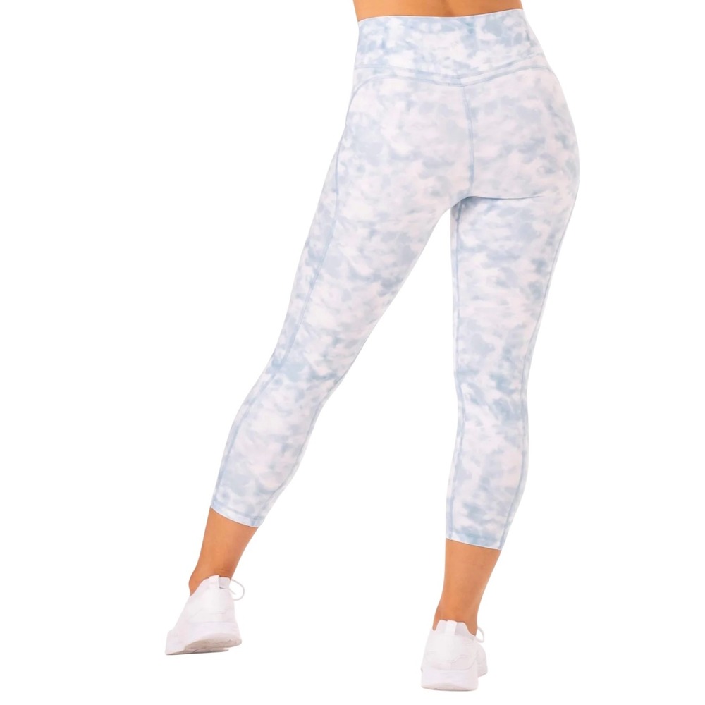 Ryderwear Steel Blue Tie Dye 7/8 Leggings, Size XS, Workout, Gym, Yoga, Running